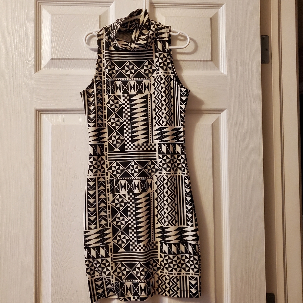 Geo Pattern Bodycon Dress